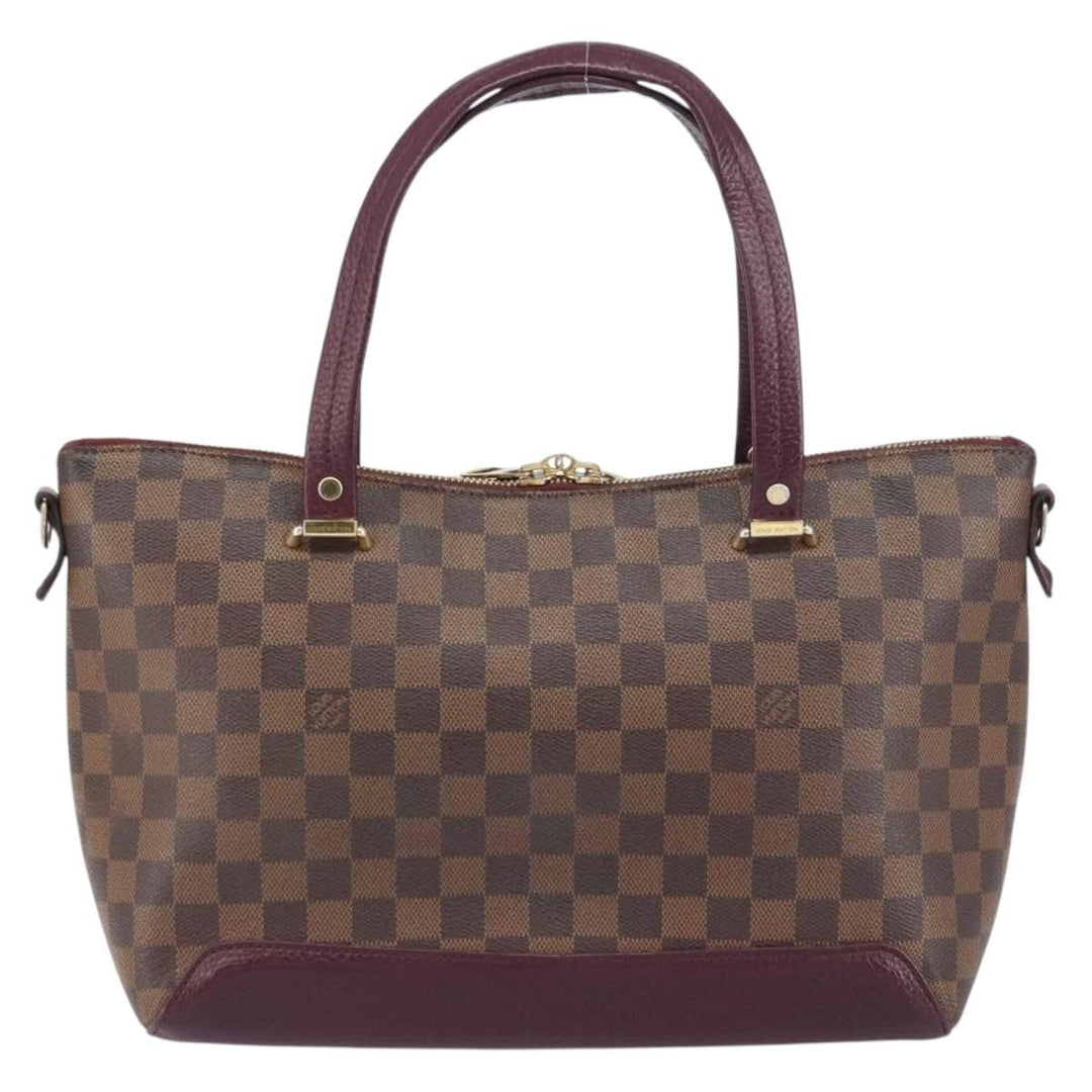 Louis Vuitton Hyde Park Handbag Damier with Leather