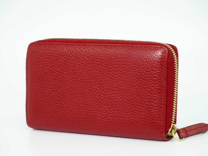 Gucci GG Marmont Zip Around Wallet Leather