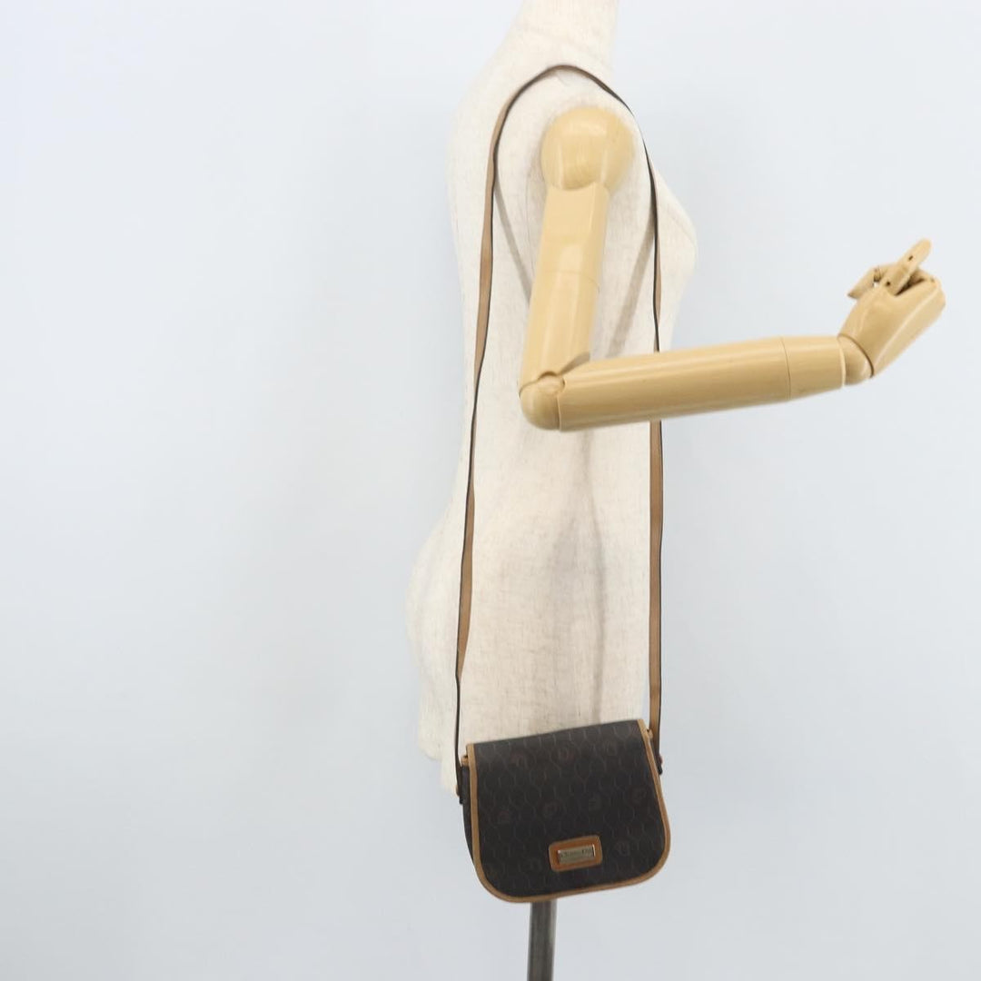 Christian Dior Vintage Honeycomb Flap Crossbody Bag Canvas and Leather