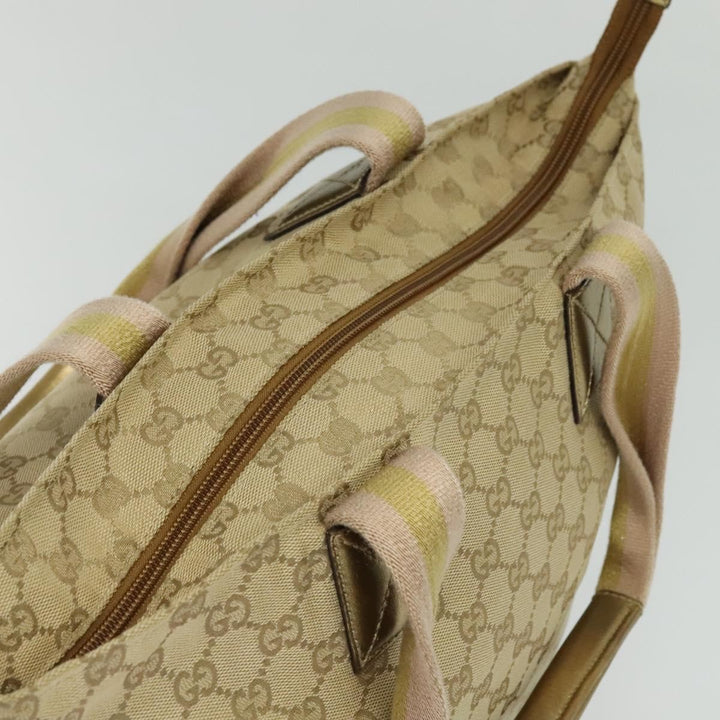 Gucci Web Zip Tote GG Canvas