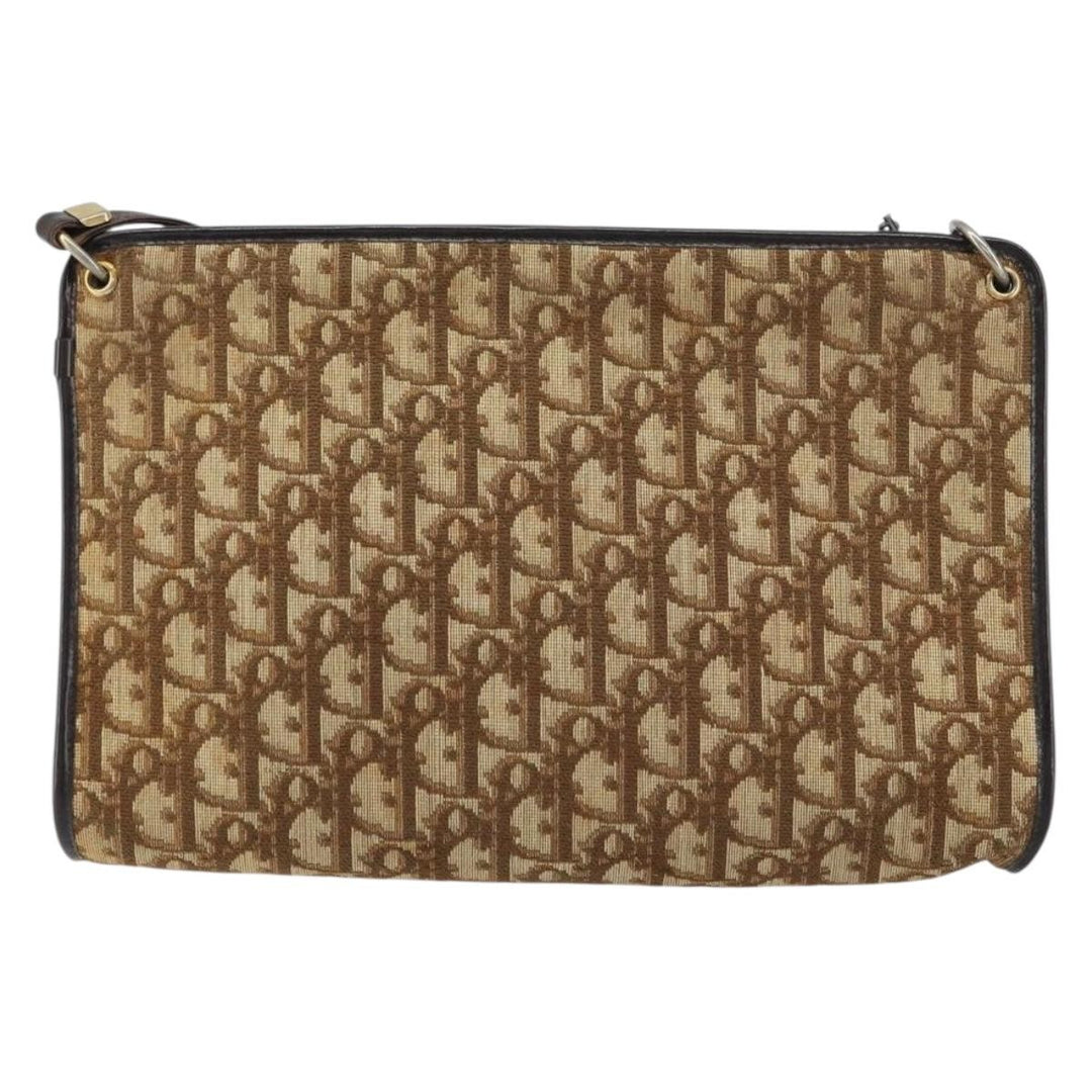 Christian Dior Vintage Trotter Shoulder Bag Canvas