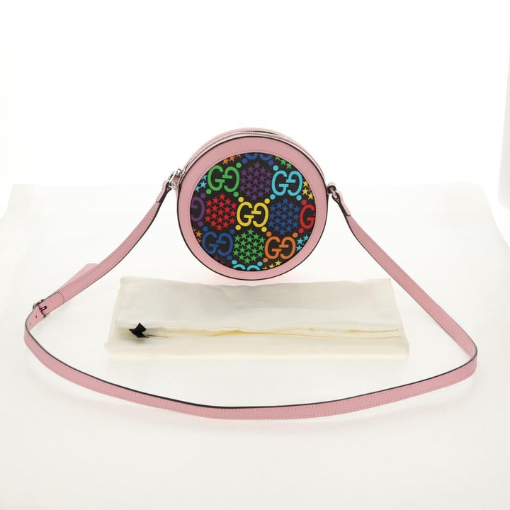 Gucci Round Shoulder Bag Psychedelic Print GG Coated Canvas