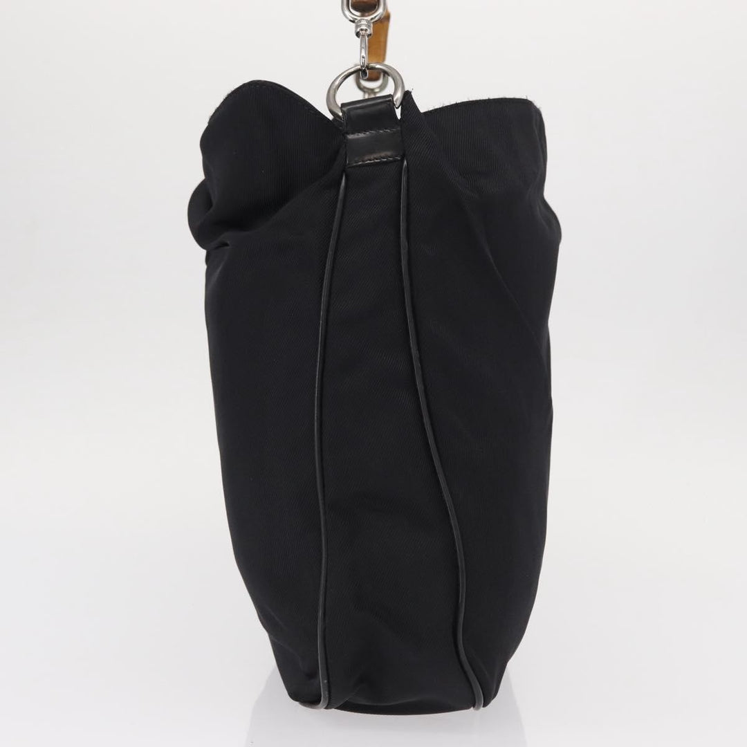 Gucci Vintage Bamboo Shoulder Bag Canvas