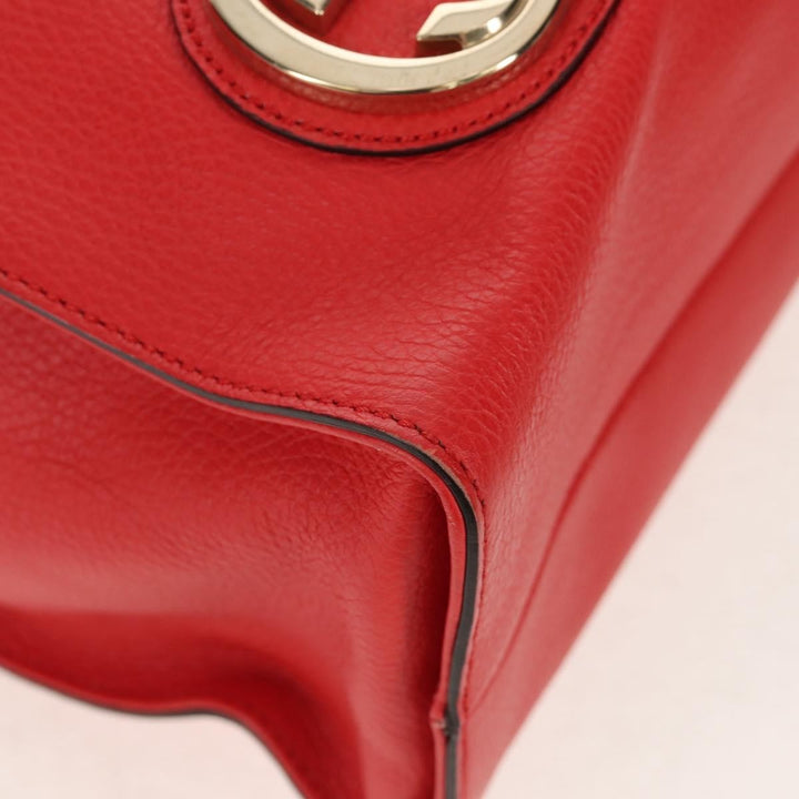 Gucci Grand Prix Interlocking GG Tote Grainy Leather