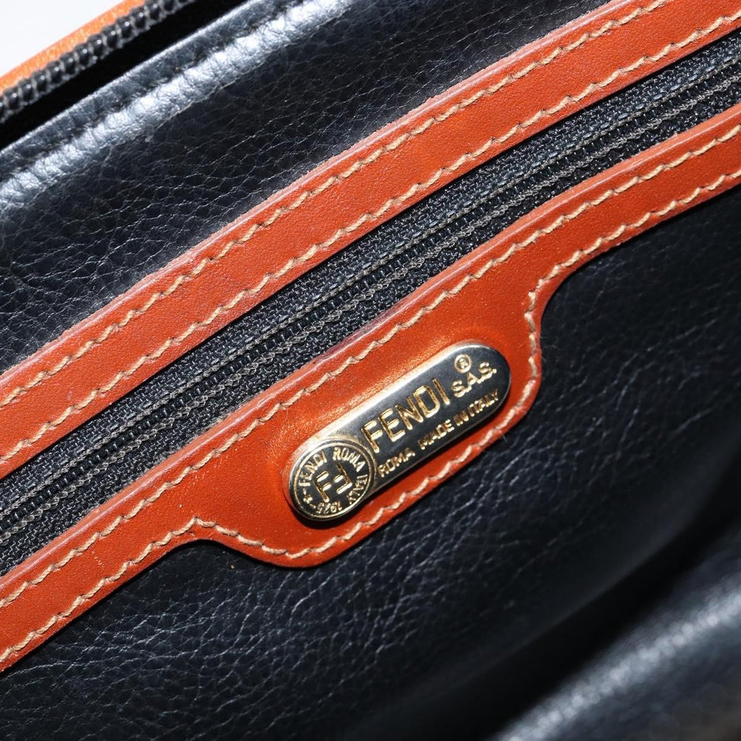 Fendi Vintage Pequin Convertible Boston Bag Coated Canvas