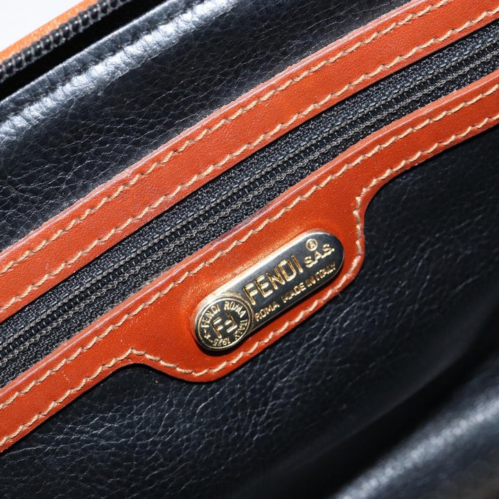 Fendi Vintage Pequin Convertible Boston Bag Coated Canvas