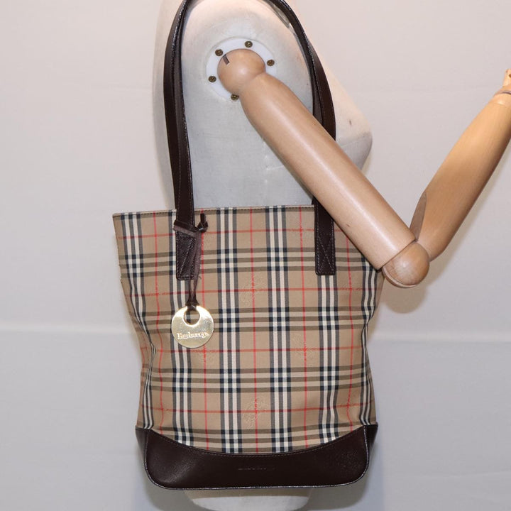 Burberry Nova Check Tote Canvas and Leather