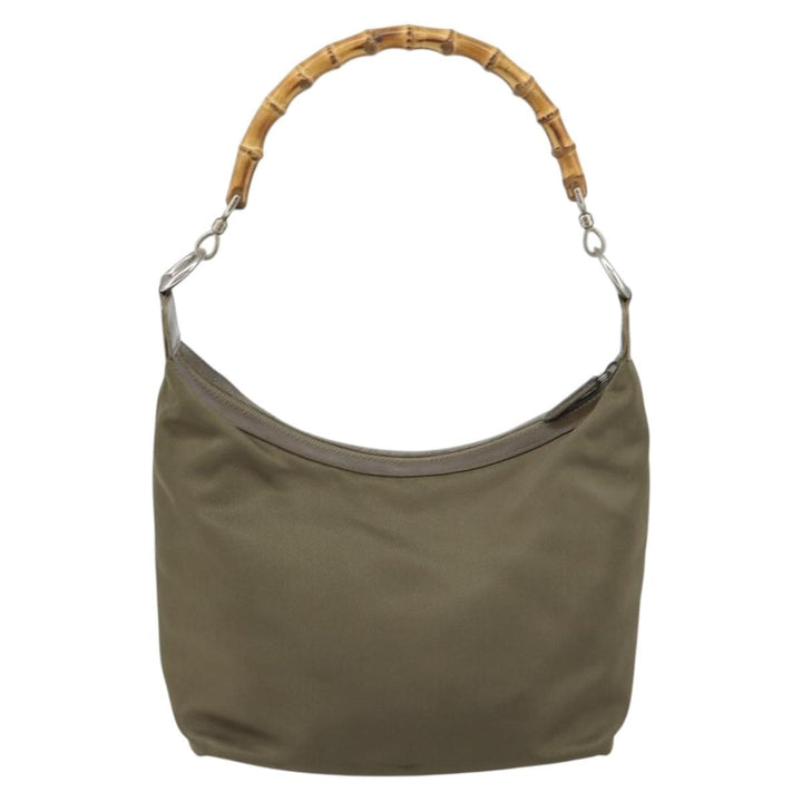 Gucci Vintage Bamboo Shoulder Bag Nylon