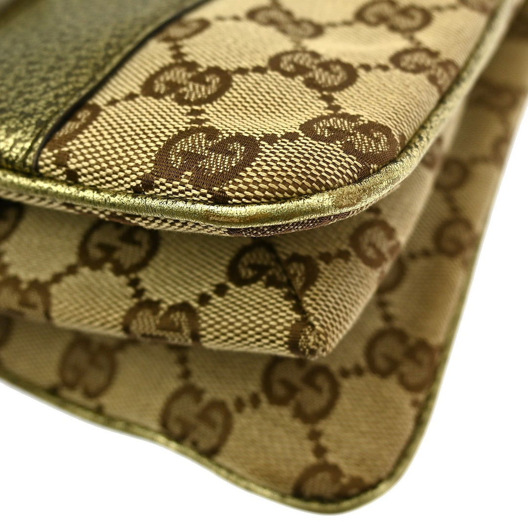 Gucci Belted Bucket Tote GG Canvas with Leather