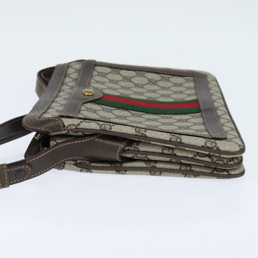 Gucci Ophidia Zip Shoulder Bag GG Coated Canvas