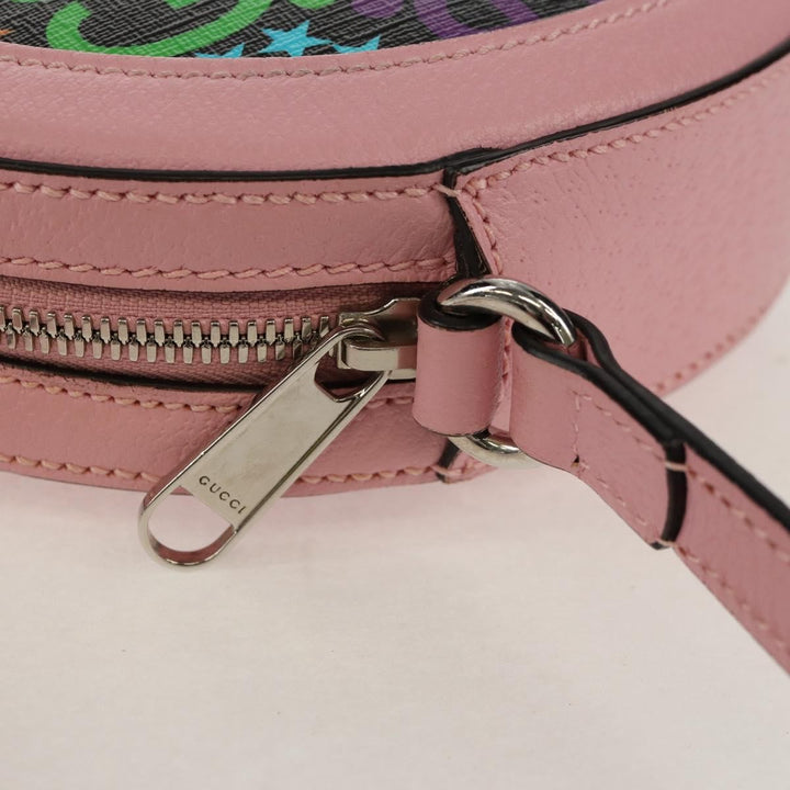 Gucci Round Shoulder Bag Psychedelic Print GG Coated Canvas
