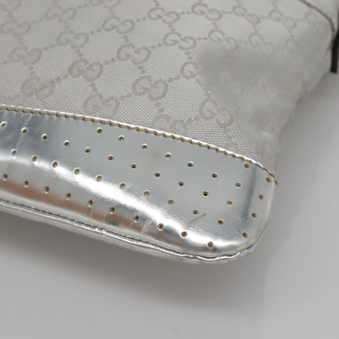 Gucci Zip Messenger Bag GG Canvas with Perforated Leather