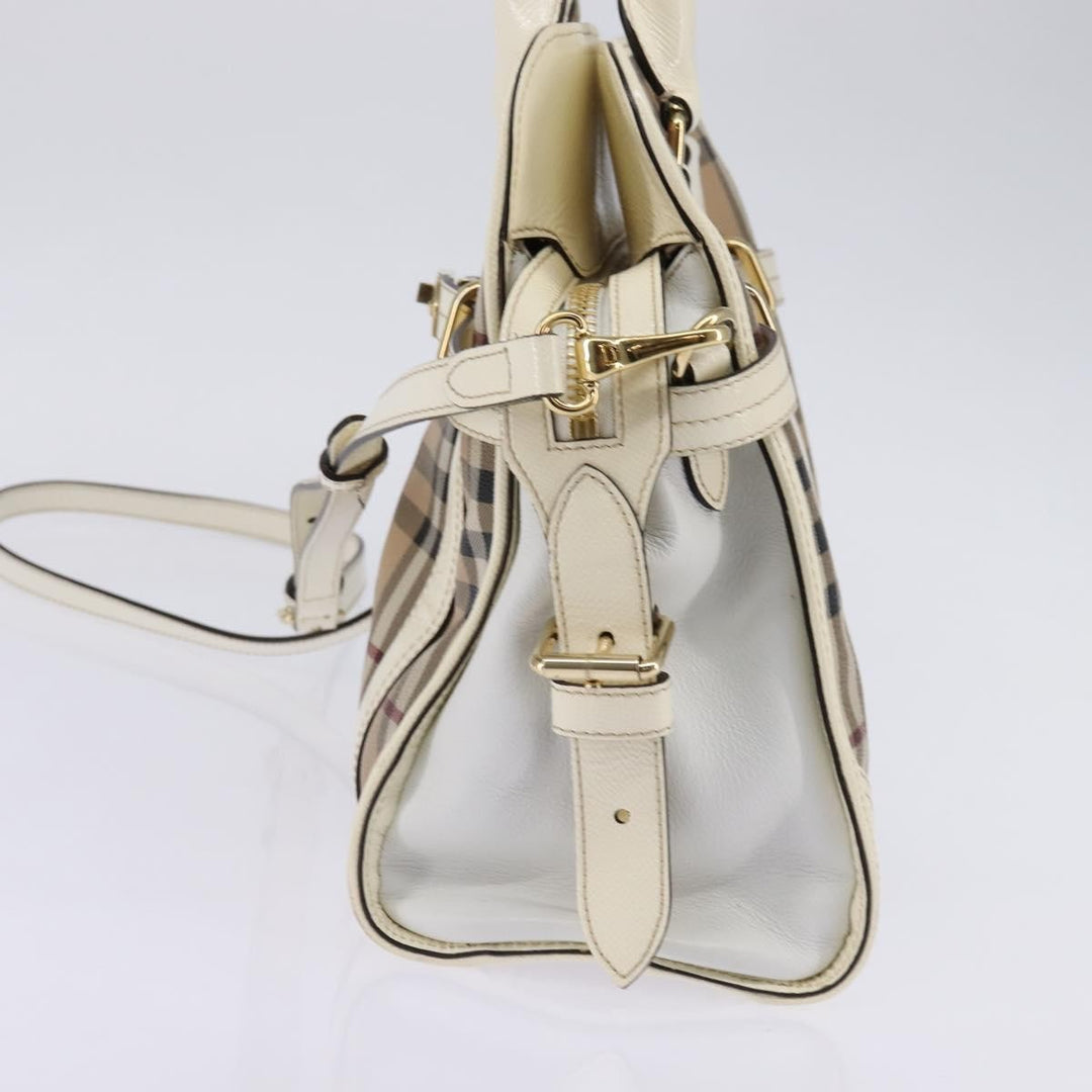 Burberry Minford Satchel Haymarket Coated Canvas