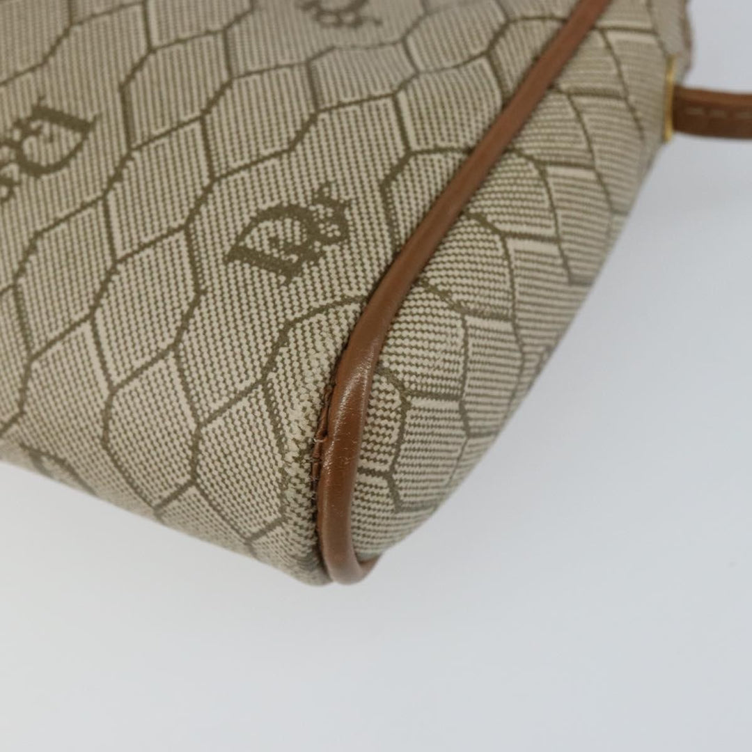 Christian Dior Vintage Honeycomb Shoulder Bag Canvas