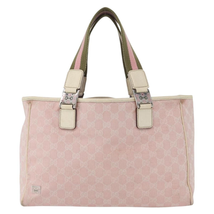 Gucci Web Handle Buckle Tote GG Canvas