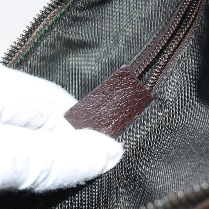 Gucci Vintage Shoulder Bag GG Canvas and Leather