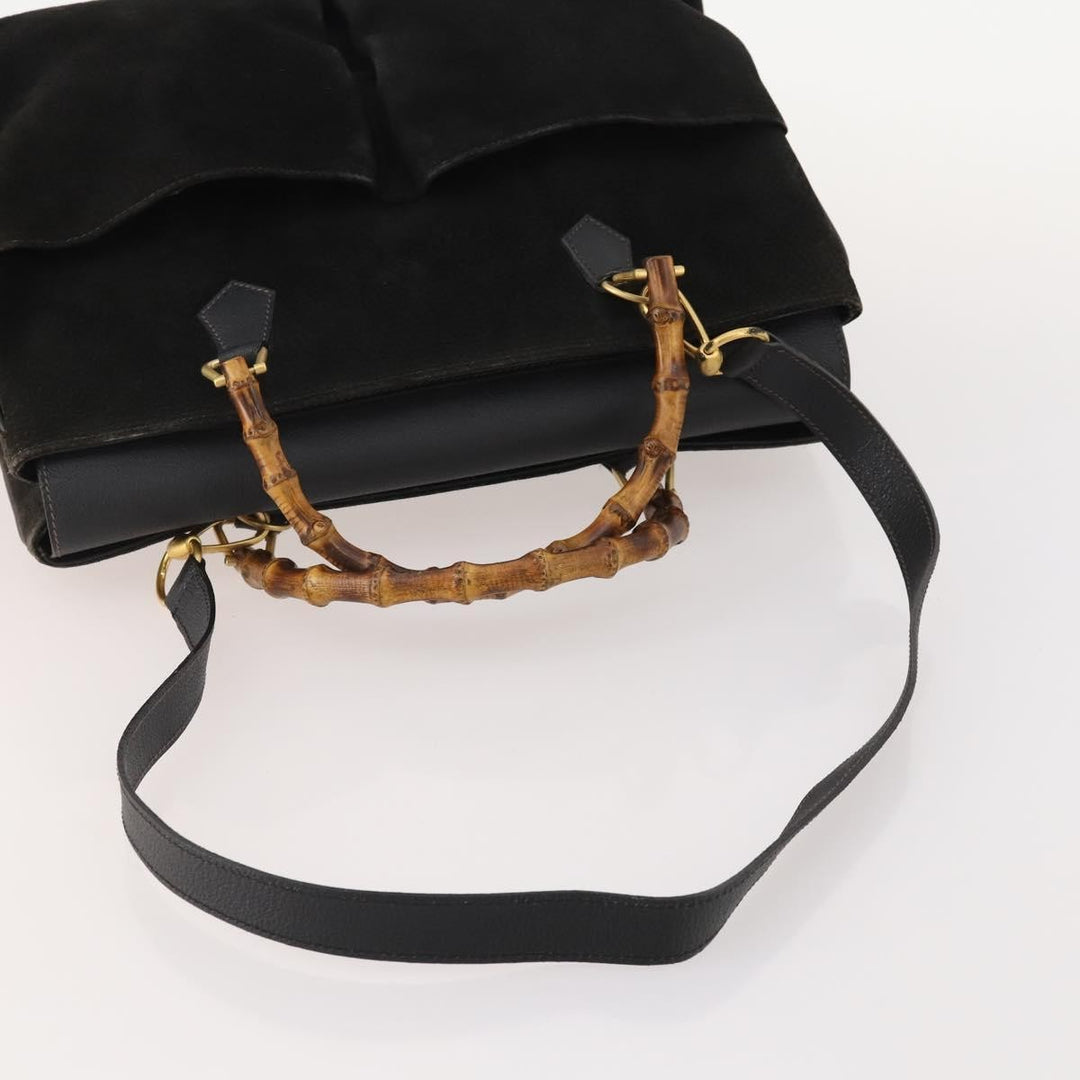 Gucci Vintage Diana Bamboo Top Handle Tote Ostrich