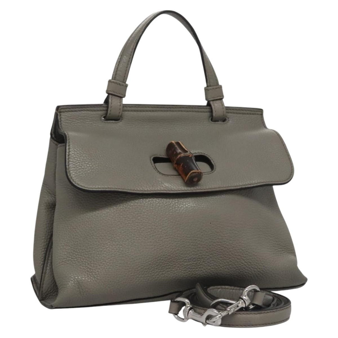 Gucci Bamboo Daily Top Handle Bag Leather
