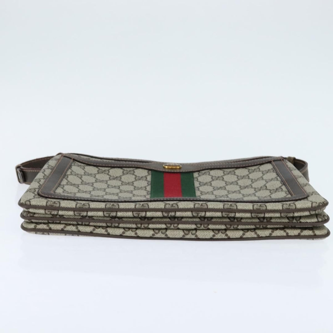 Gucci Ophidia Zip Shoulder Bag GG Coated Canvas