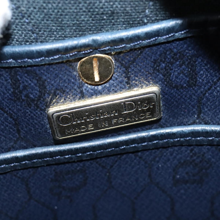 Christian Dior Vintage Honeycomb Shoulder Bag Canvas and Leather