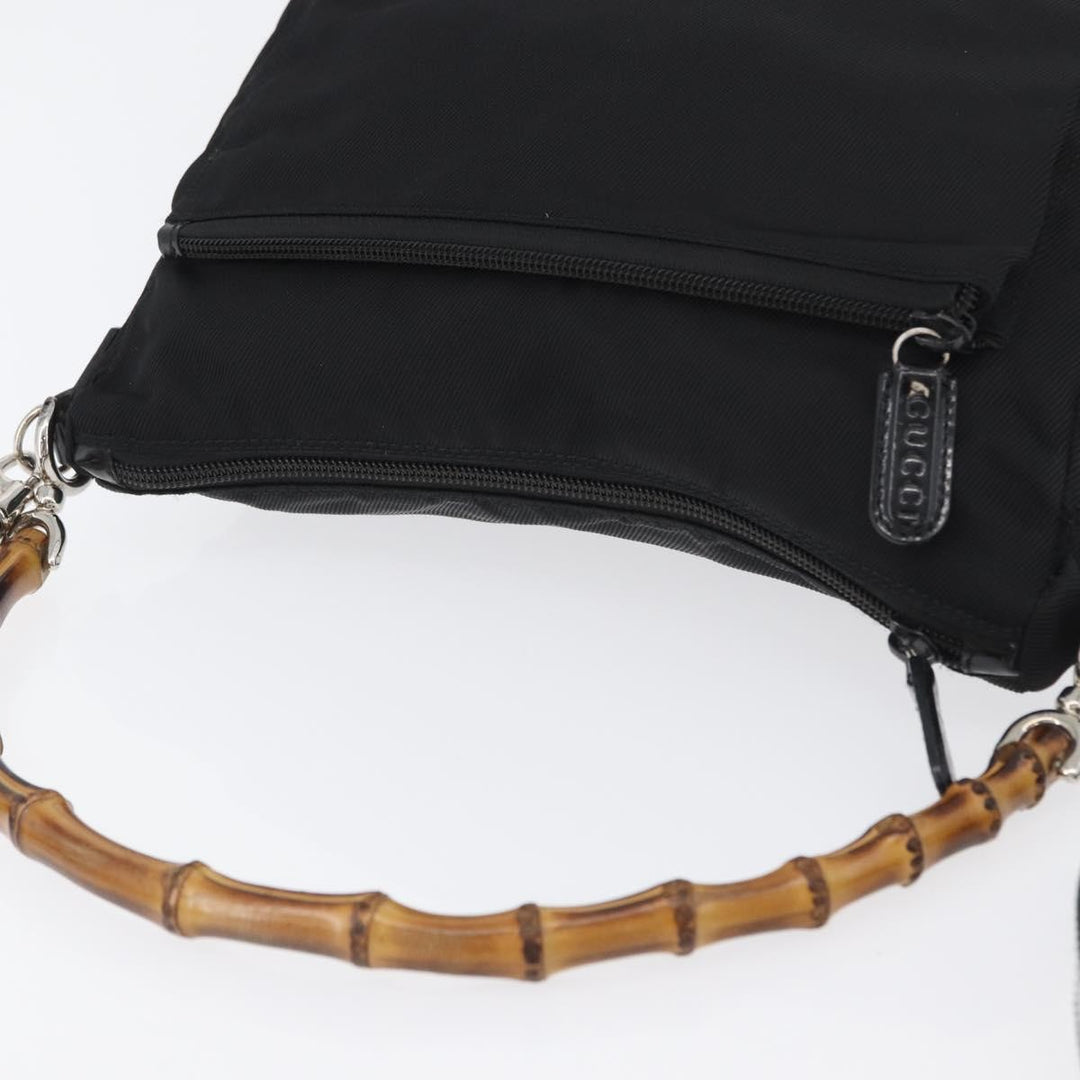 Gucci Vintage Bamboo Shoulder Bag Nylon