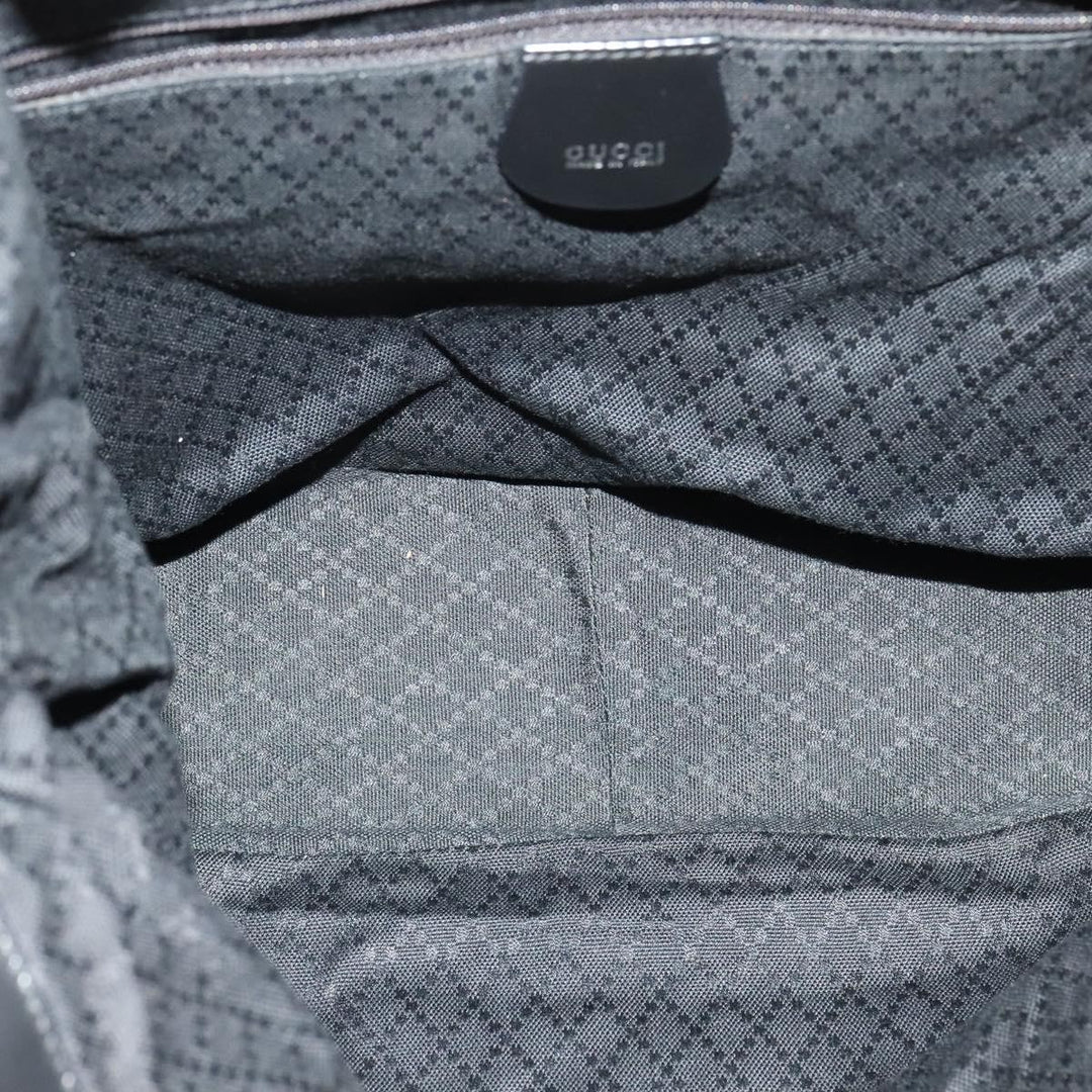 Gucci Vintage Bamboo Handle Open Hobo Nylon