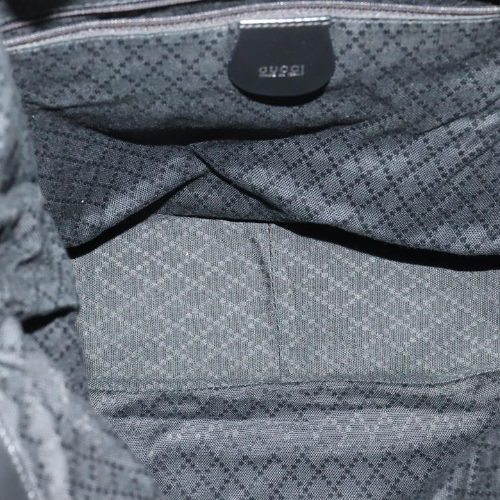 Gucci Vintage Bamboo Handle Open Hobo Nylon