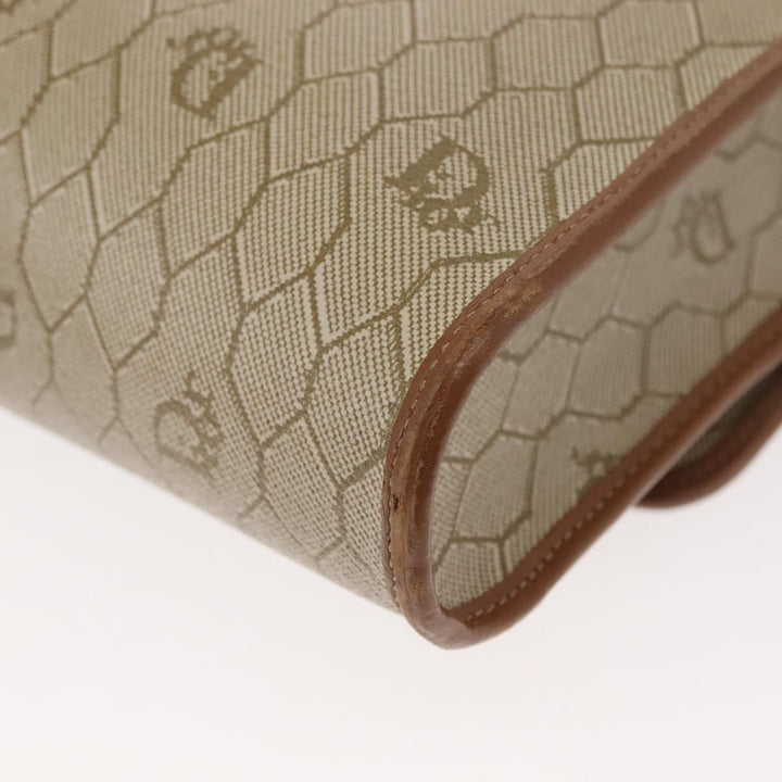 Christian Dior Vintage Honeycomb Flap Crossbody Bag Canvas and Leather
