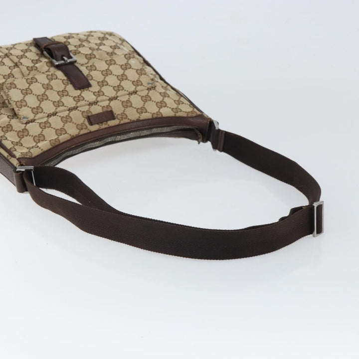 Gucci Vintage Shoulder Bag GG Canvas and Leather