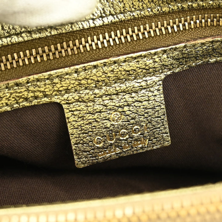 Gucci Belted Bucket Tote GG Canvas with Leather