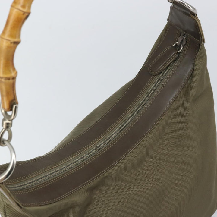 Gucci Vintage Bamboo Shoulder Bag Nylon