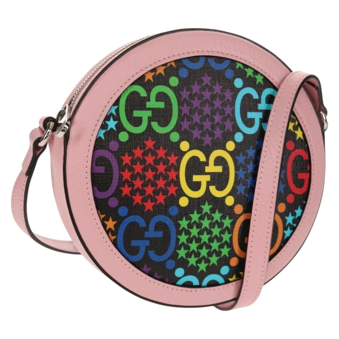 Gucci Round Shoulder Bag Psychedelic Print GG Coated Canvas