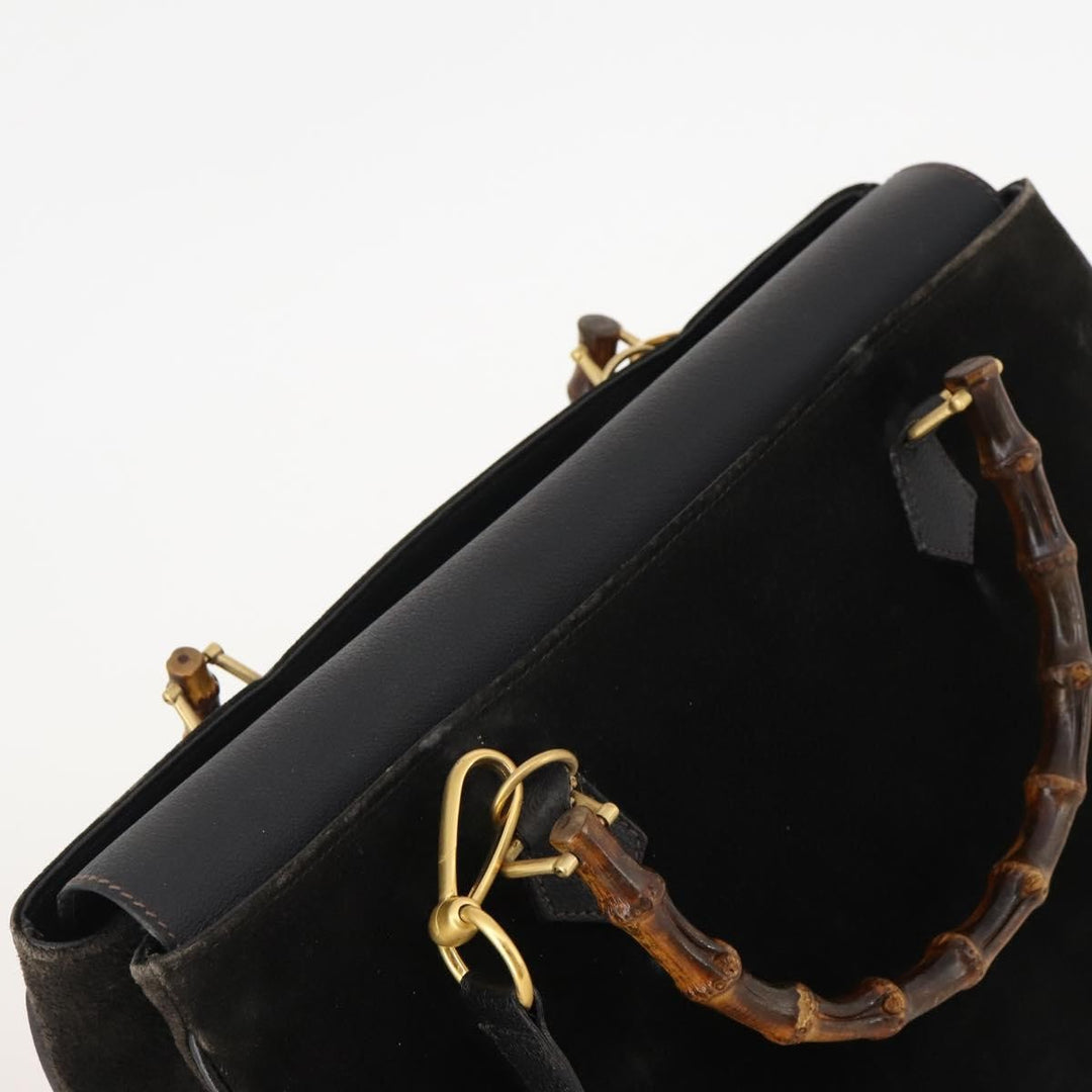 Gucci Vintage Diana Bamboo Top Handle Tote Ostrich