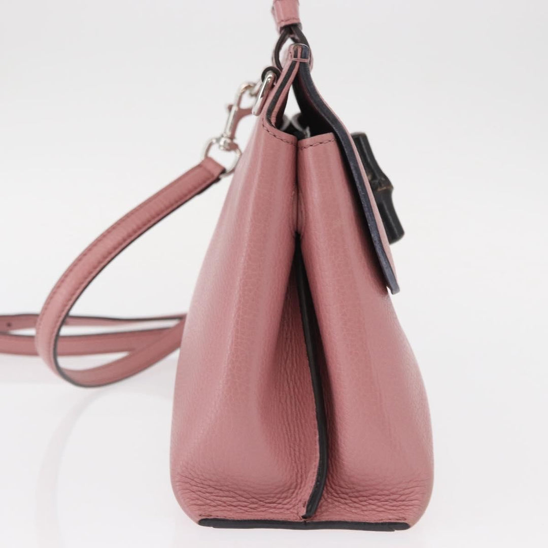 Gucci Bamboo Daily Top Handle Bag Leather