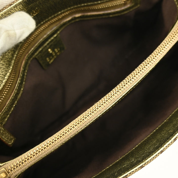 Gucci Belted Bucket Tote GG Canvas with Leather