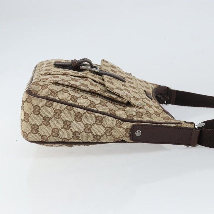 Gucci Vintage Shoulder Bag GG Canvas and Leather