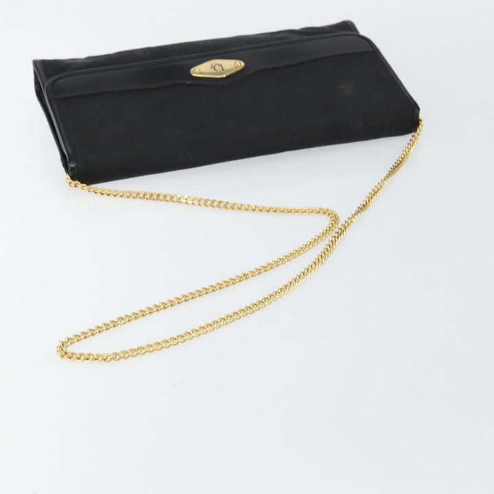 Christian Dior Vintage CD Chain Flap Shoulder Bag Diorissimo Canvas