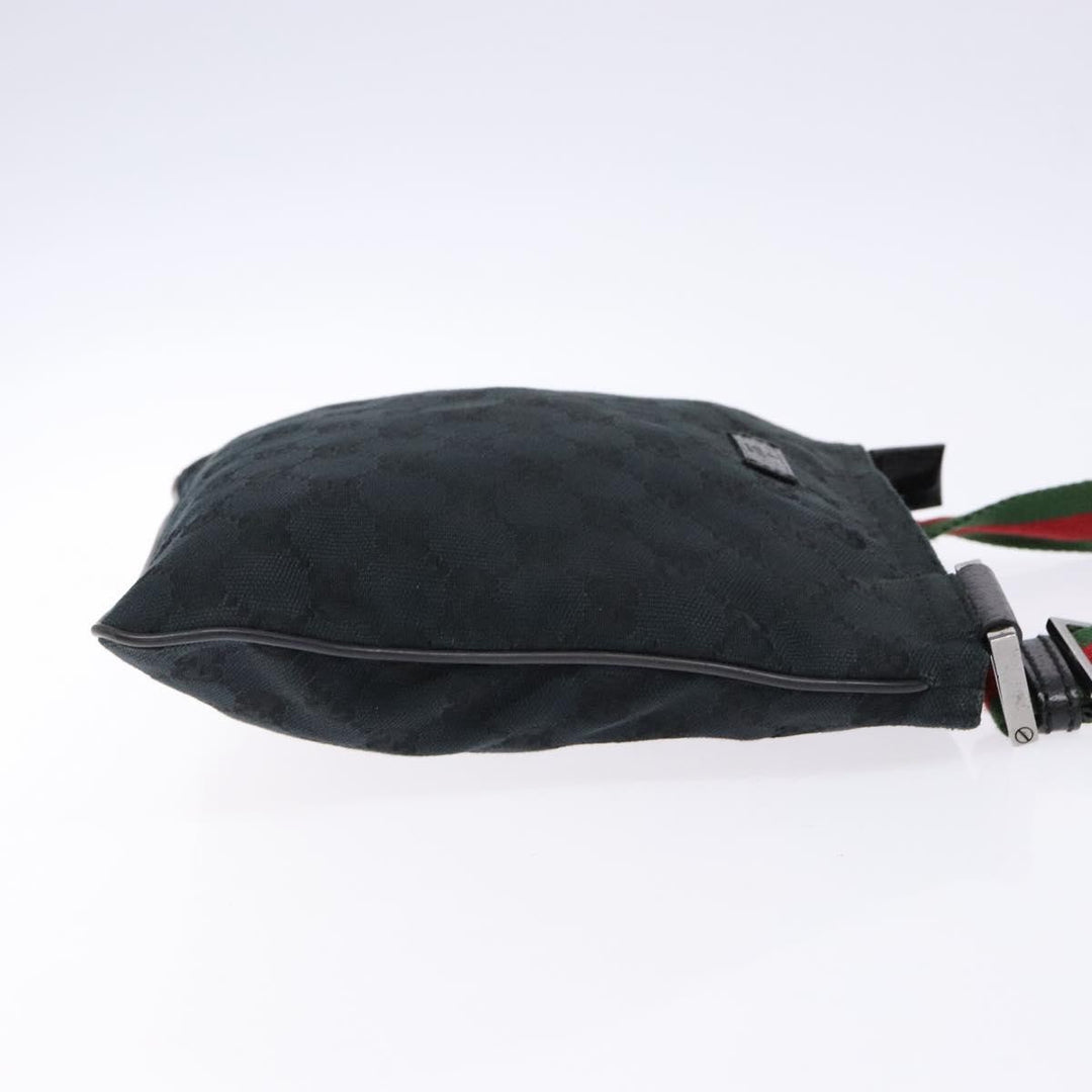 Gucci Web Strap Zip Messenger Bag GG Canvas