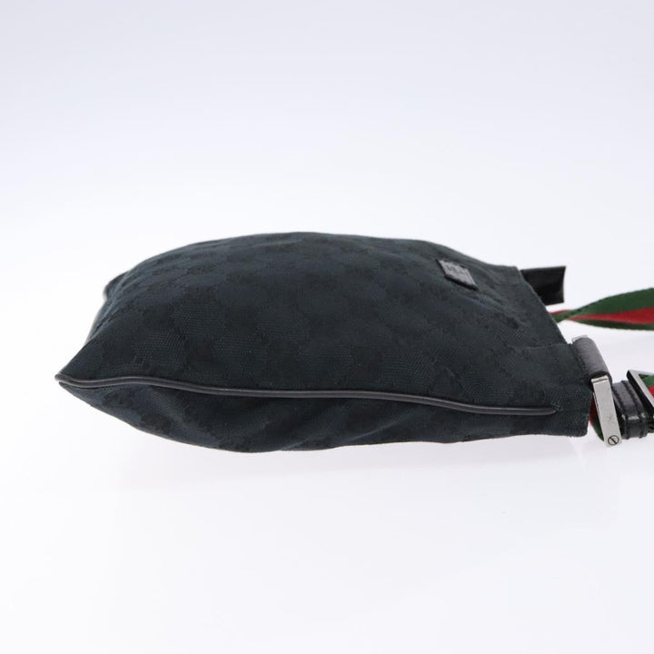 Gucci Web Strap Zip Messenger Bag GG Canvas