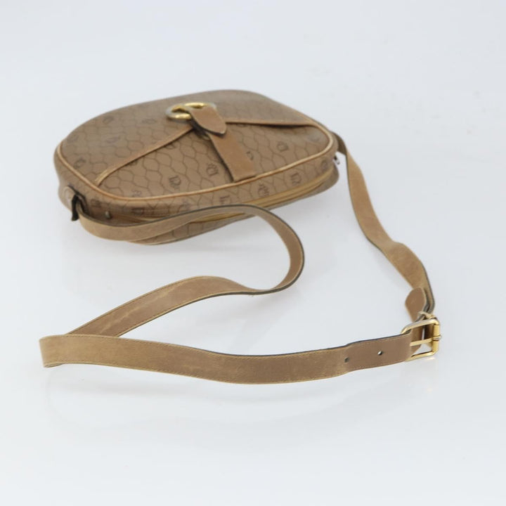 Christian Dior Vintage Honeycomb Shoulder Bag Canvas and Leather