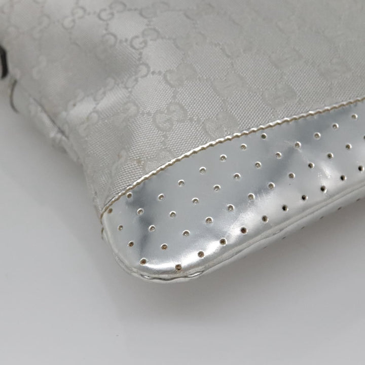 Gucci Zip Messenger Bag GG Canvas with Perforated Leather