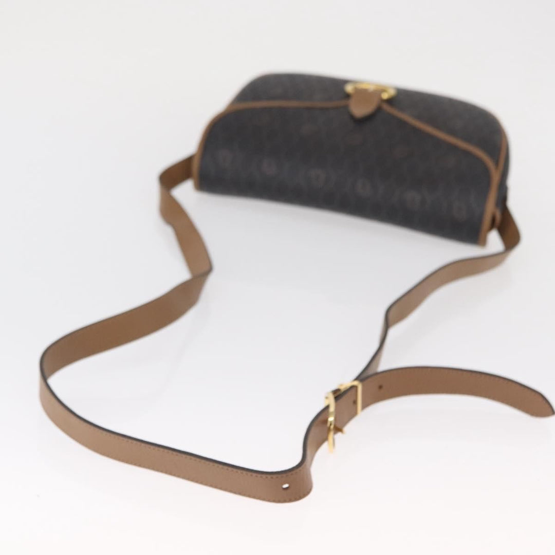 Christian Dior Vintage Honeycomb Flap Crossbody Bag Canvas and Leather