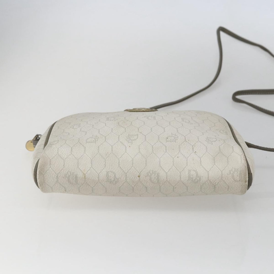 Christian Dior Vintage Honeycomb Shoulder Bag Canvas and Leather
