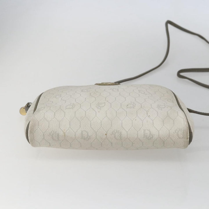 Christian Dior Vintage Honeycomb Shoulder Bag Canvas and Leather