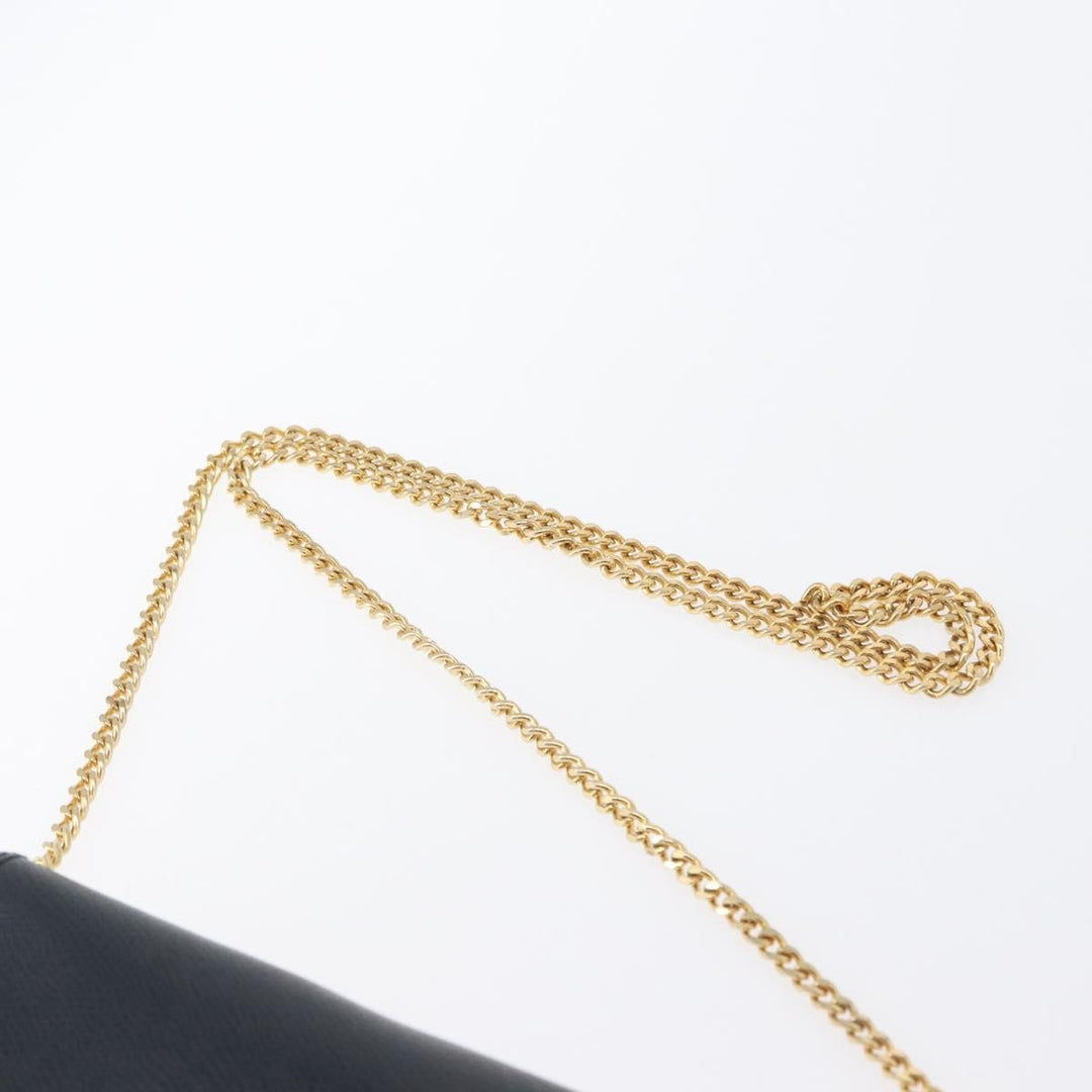 Christian Dior Vintage Chain Flap Shoulder Bag Leather