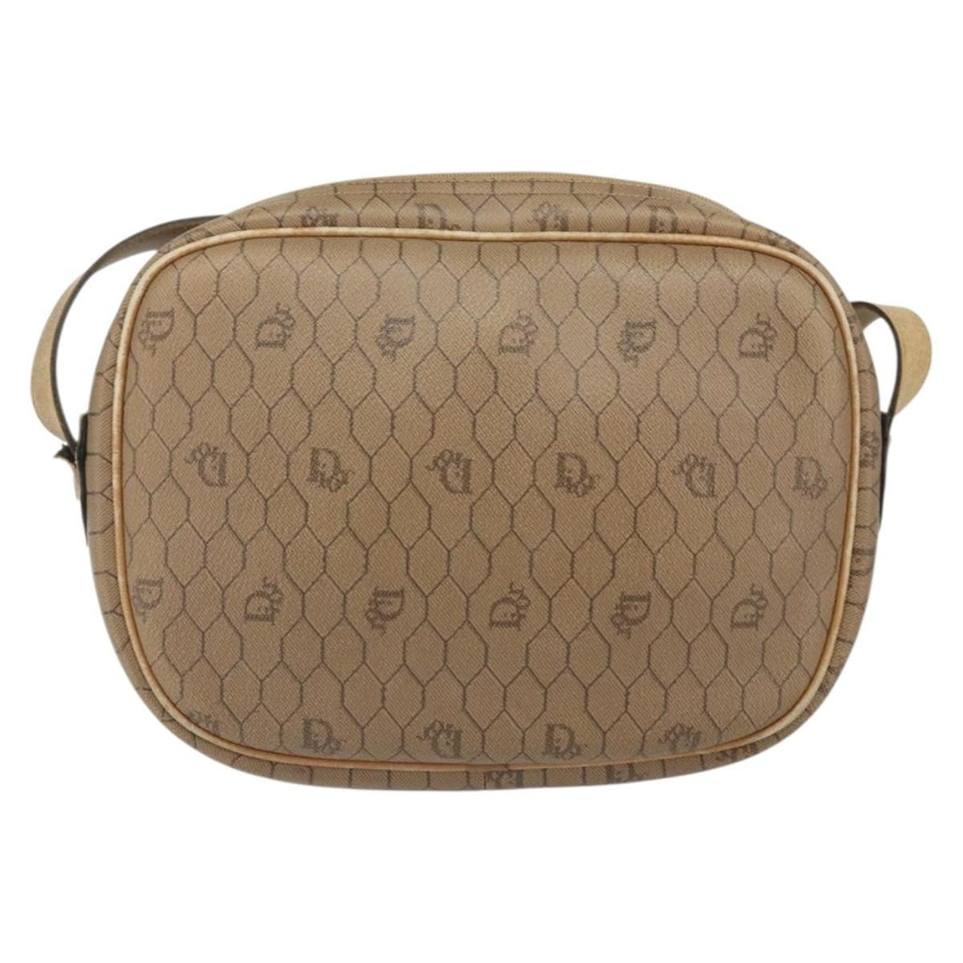 Christian Dior Vintage Honeycomb Shoulder Bag Canvas and Leather