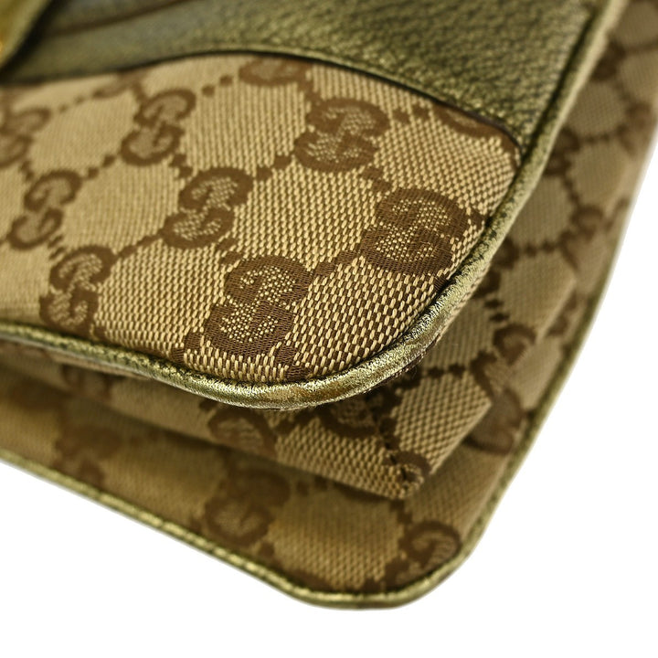 Gucci Belted Bucket Tote GG Canvas with Leather