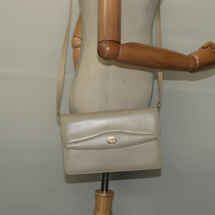 Gucci Vintage Interlocking G Flap Shoulder Bag Leather