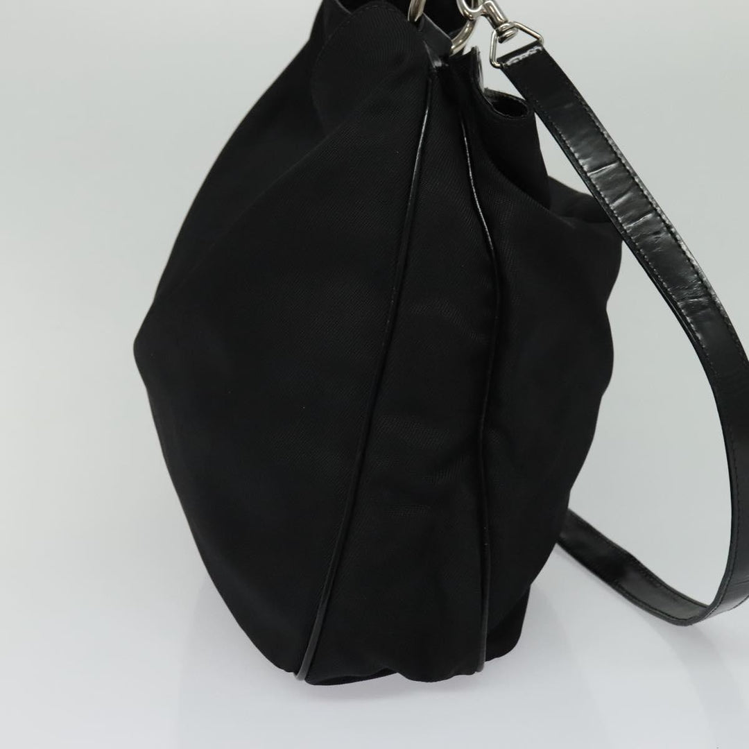 Gucci Vintage Bamboo Handle Open Hobo Nylon