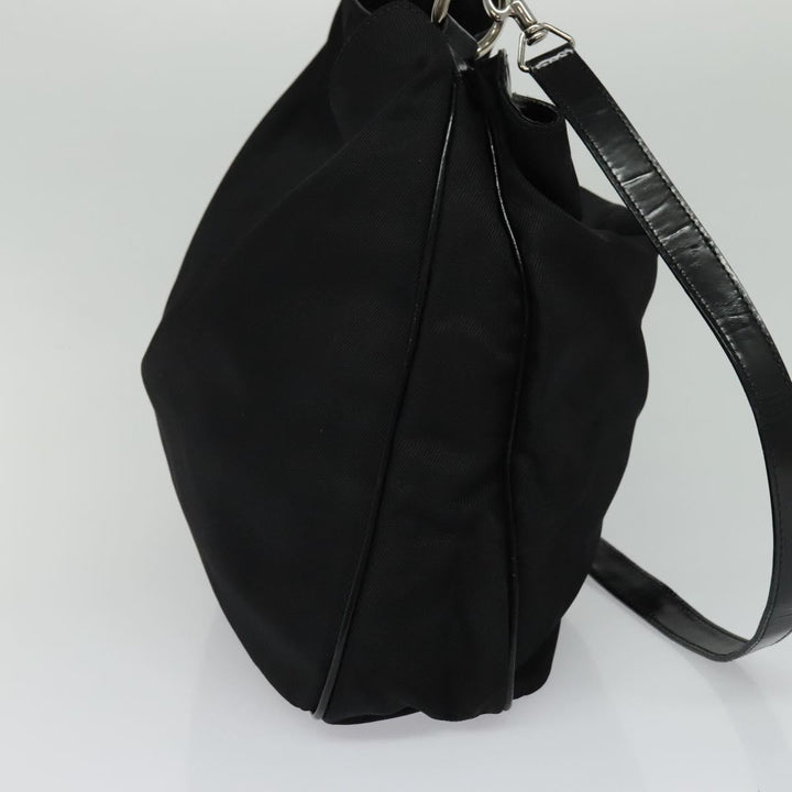 Gucci Vintage Bamboo Handle Open Hobo Nylon